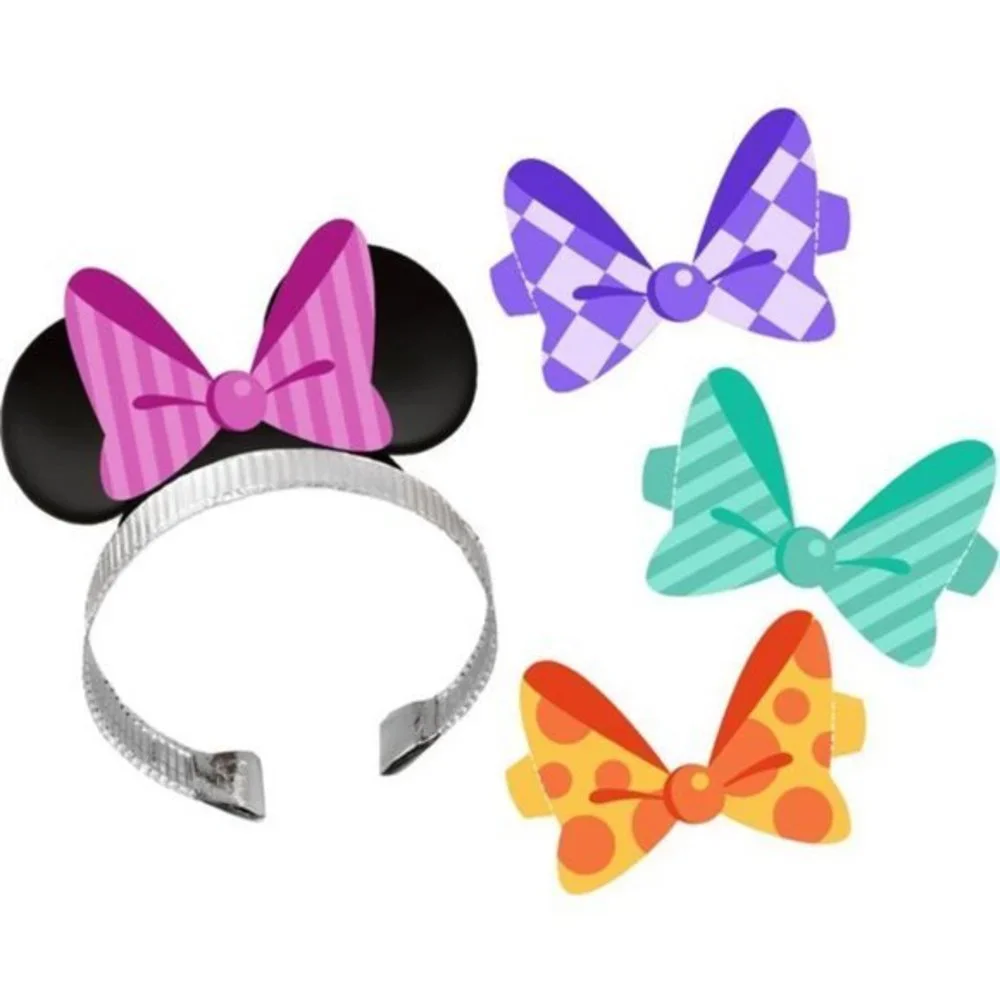 Disney Minnie Headbands with Mouse Ears‎ & Interchangeable Bows B-day Party Hat